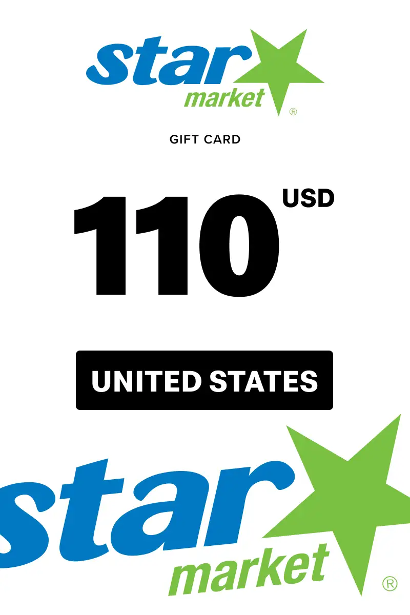 Star Market 110 USD Gift Card (United States) - Digital Key