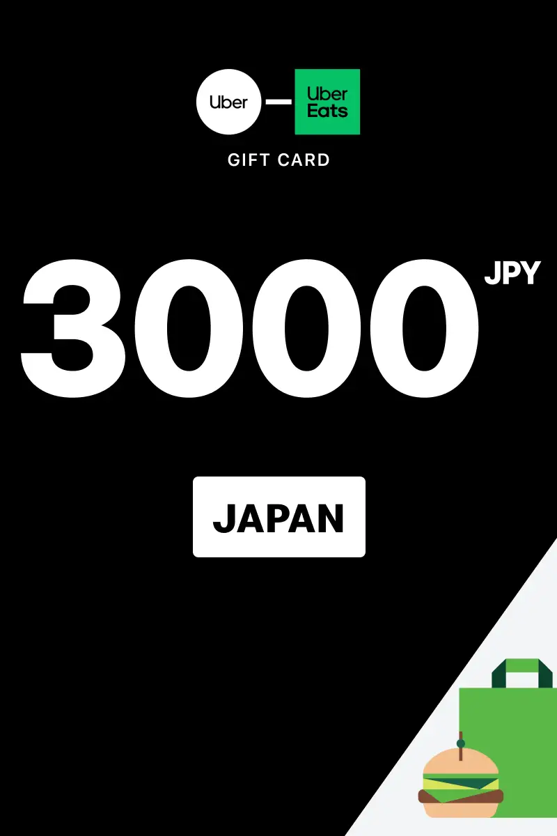 Uber Rides and Uber Eats 3000 JPY Gift Card (Japan) - Digital Key