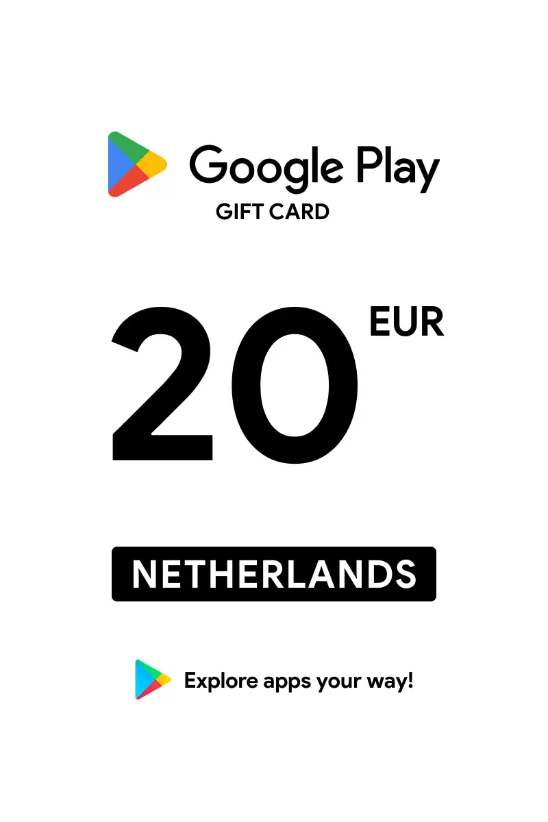 Google Play 20 EUR Gift Card (Netherlands) - Digital Key