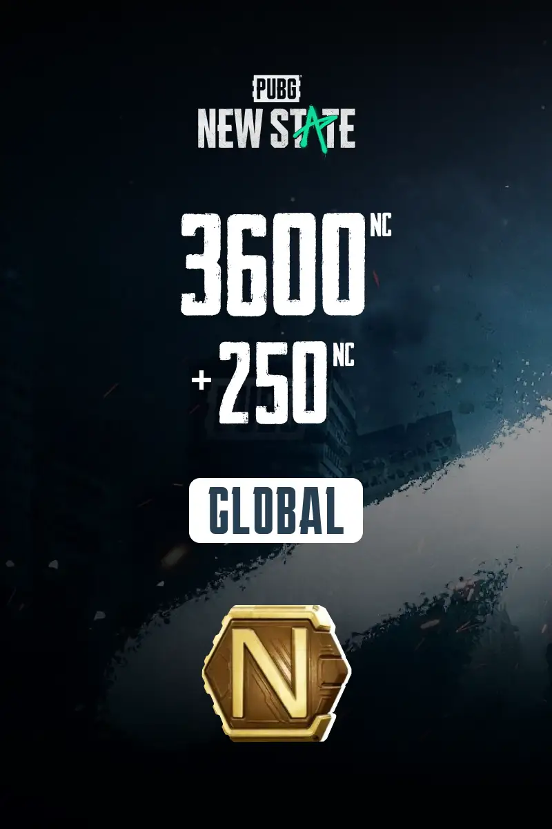 PUBG New State 3,600 NC + 250 Bonus (Global) - Digital Key
