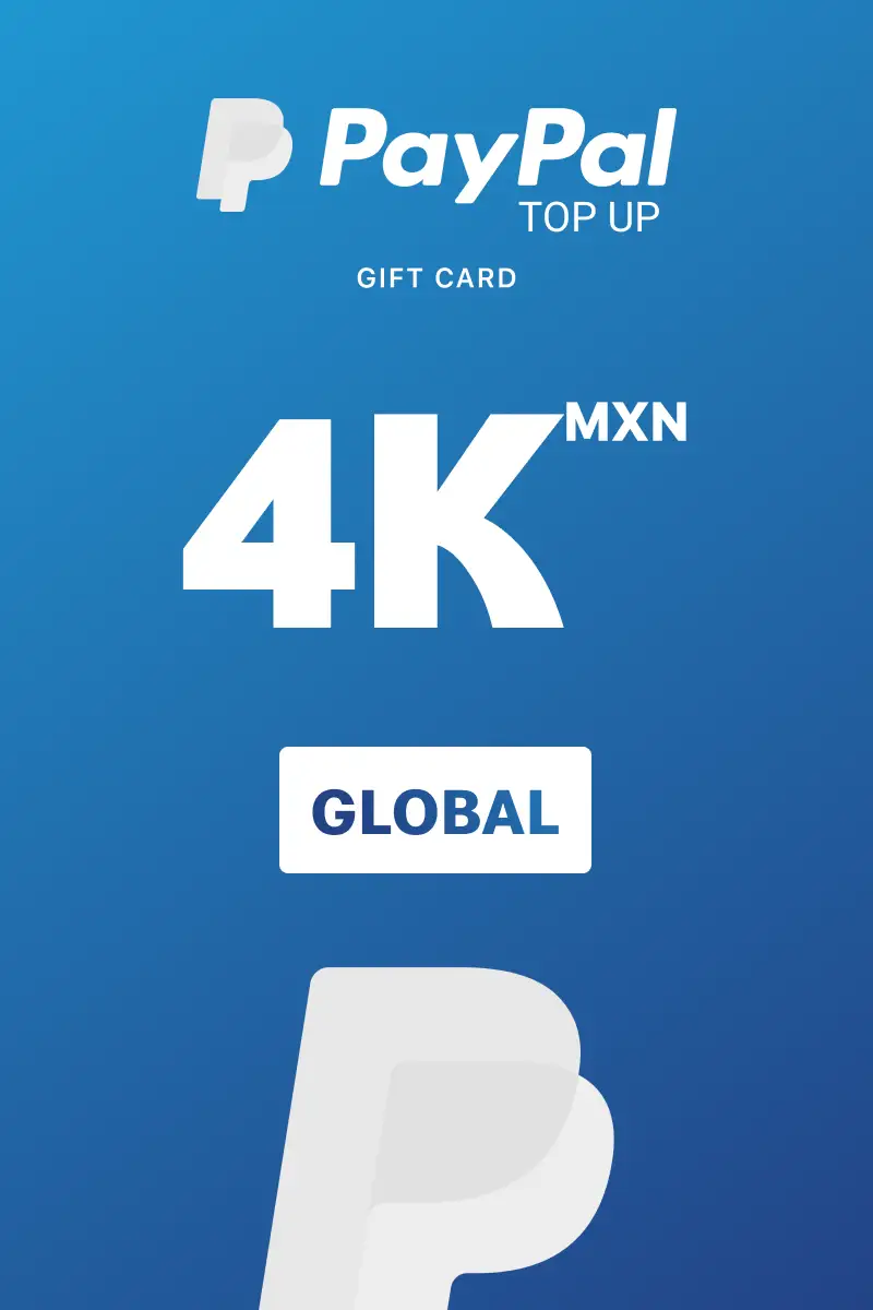 PayPal Instant Top Up 4000 MXN Gift Card (Global) - Digital Key