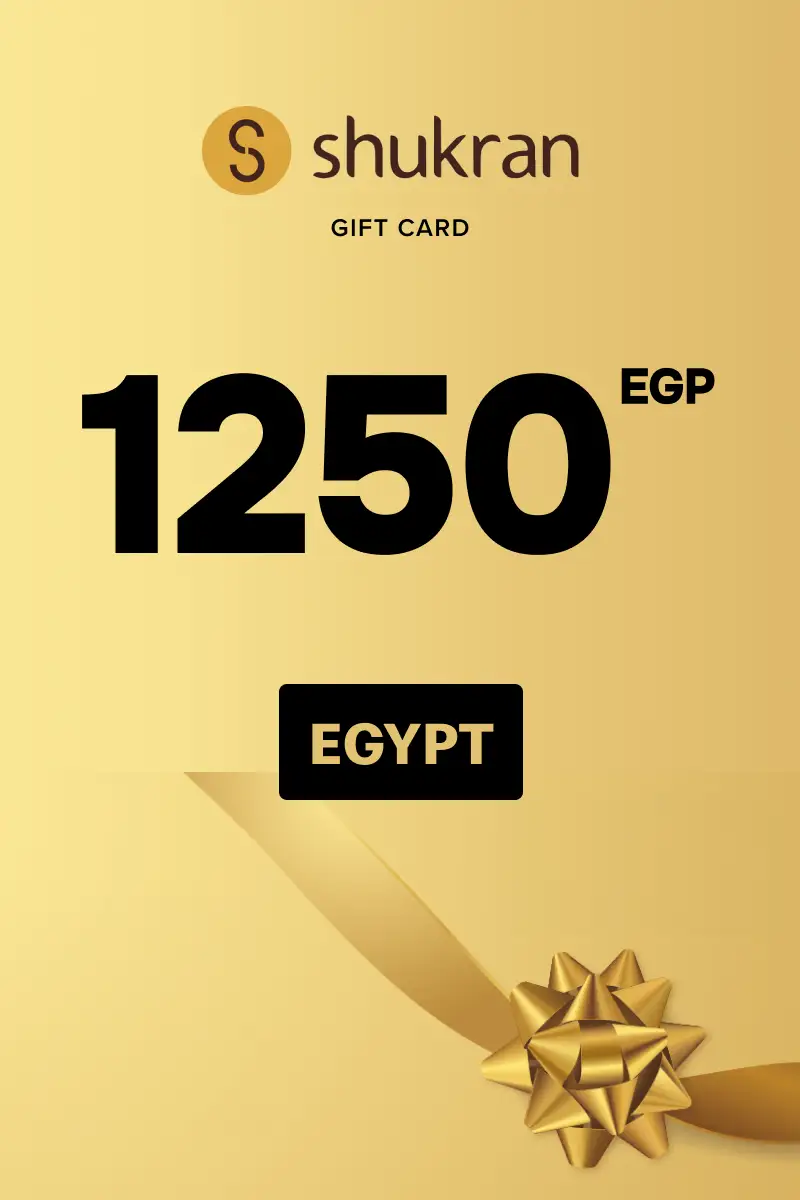 Shukran 1250 EGP Gift Card (Egypt) - Digital Key