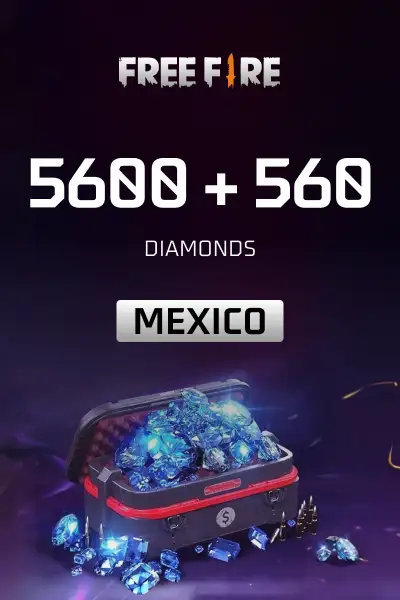 Garena Free Fire - 5600 + 560 Diamonds (Mexico) - Digital Key