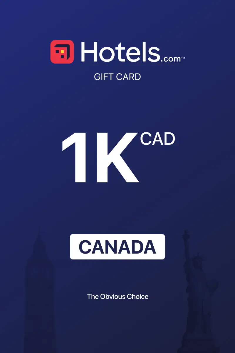 Hotels.com 1000 CAD Gift Card (Canada) - Digital Key