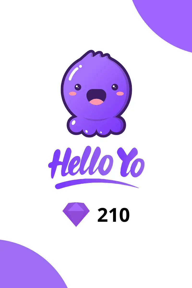 Hello Yo 210 Diamonds Gift Card (Global) - Digital Key
