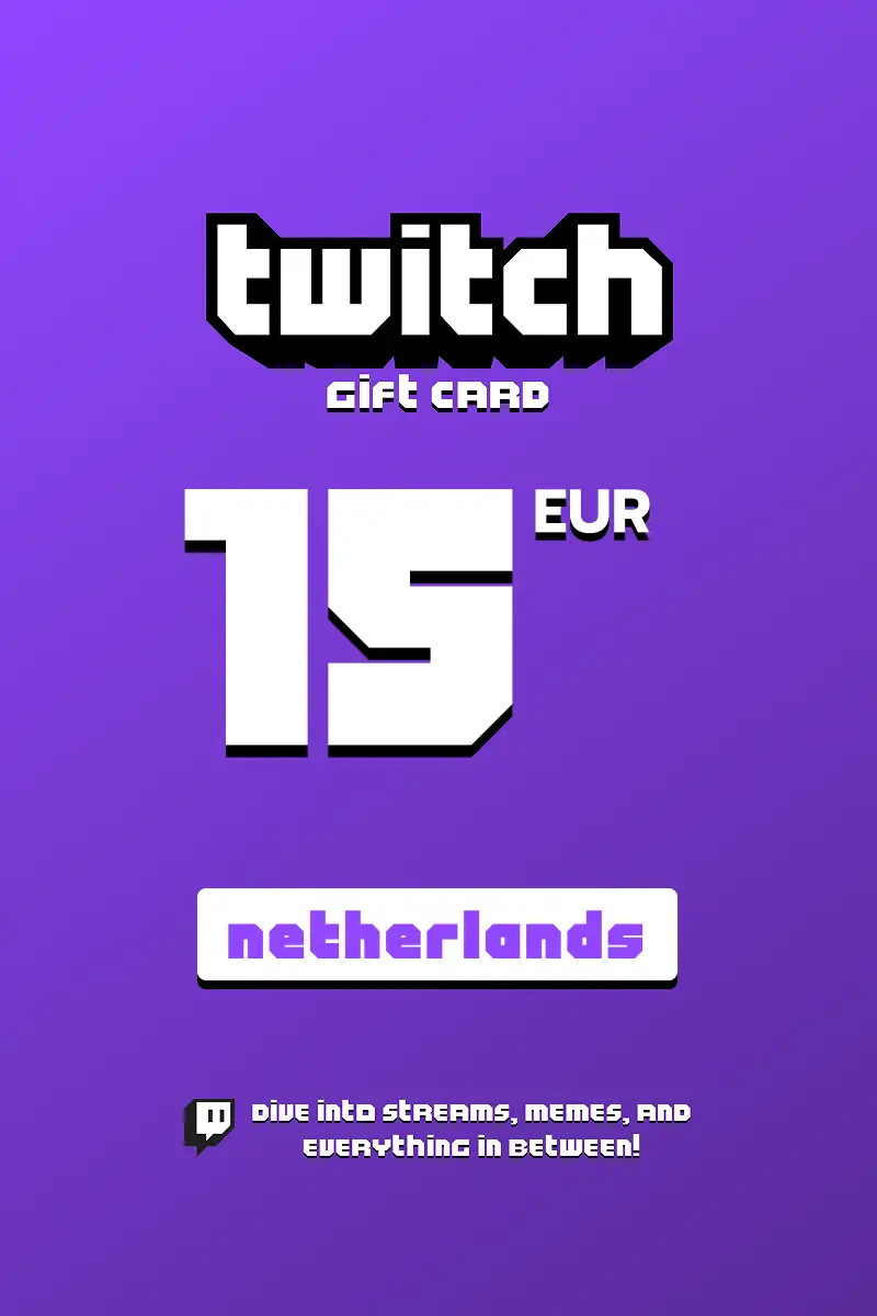 Twitch 15 EUR Gift Card (Netherlands) - Digital Key