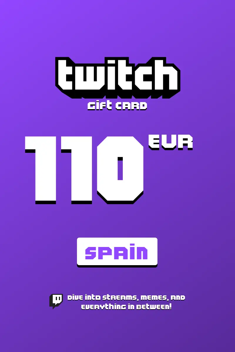 Twitch 110 EUR Gift Card (Spain) - Digital Key