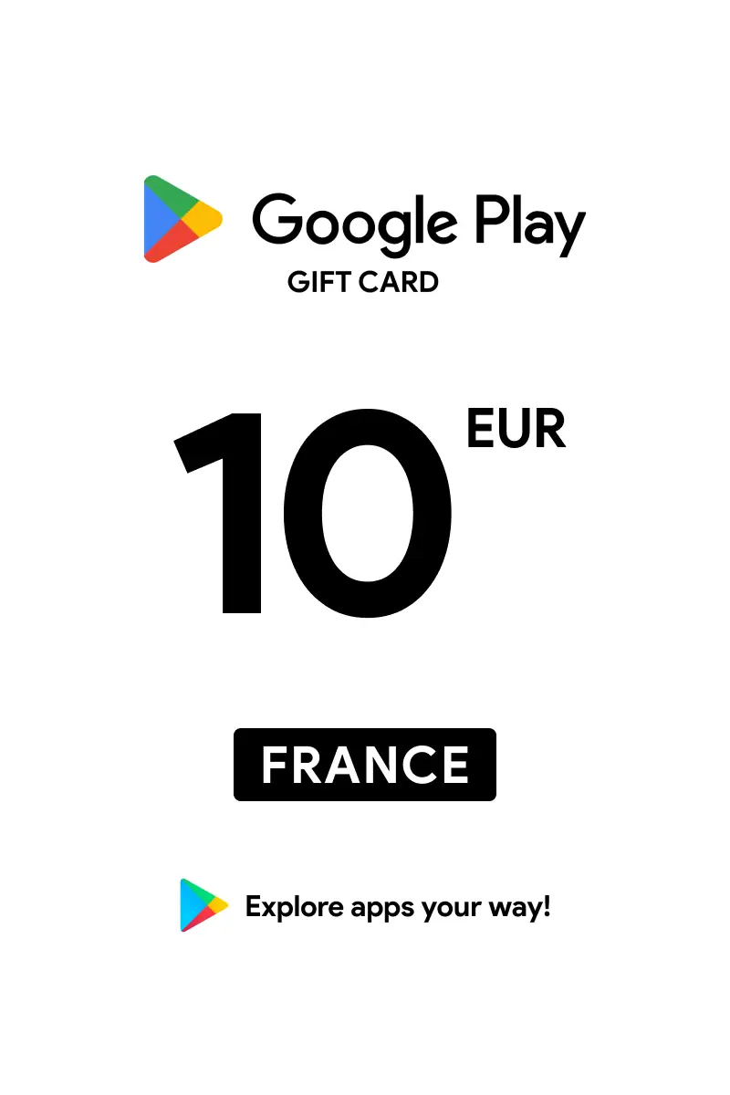 Google Play 10 EUR Gift Card (France) - Digital Key