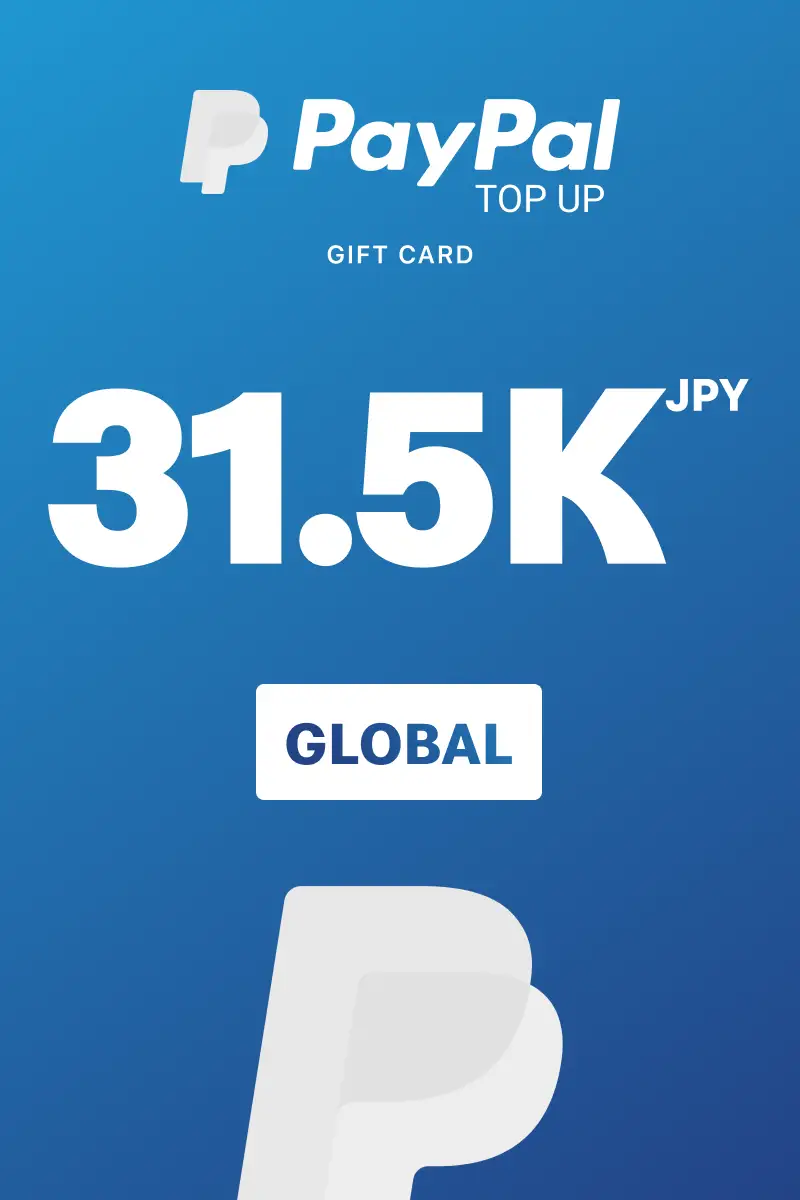 PayPal Instant Top Up 31500 JPY Gift Card (Global) - Digital Key afbeelding 1