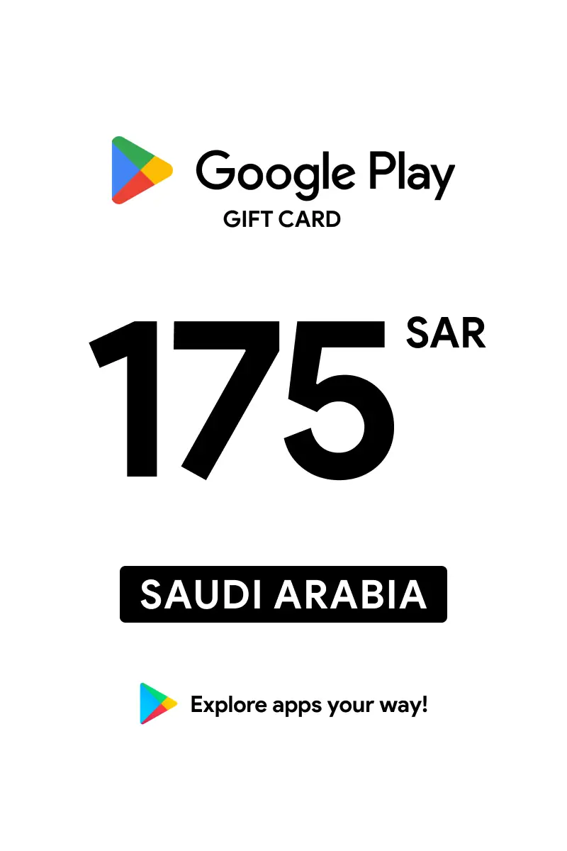 Google Play 175 SAR Gift Card (Saudi Arabia) - Digital Key
