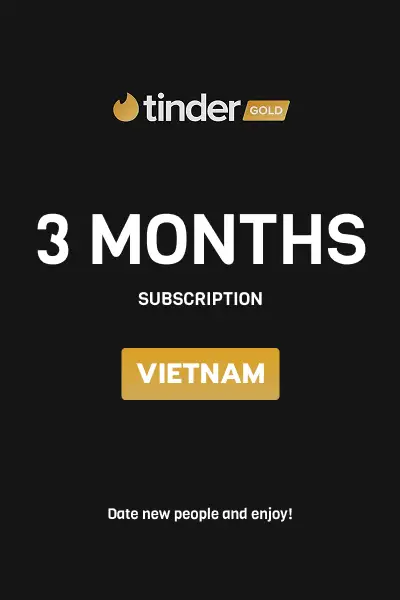 Tinder Gold 3 Months Subscription (Vietnam) - Digital Key
