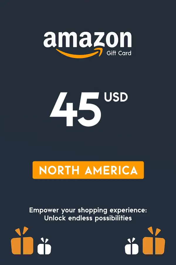 Amazon 45 USD Gift Card (North America) - Digital Key