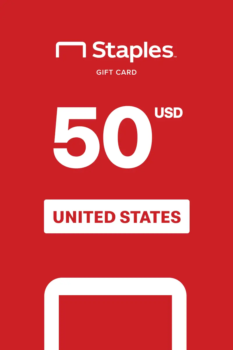 Staples 50 USD Gift Card (United States) - Digital Key