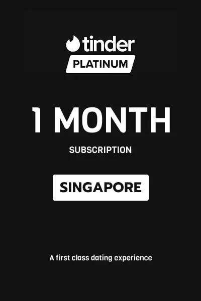 Tinder Platinum 1 Month Subscription (Singapore) - Digital Key