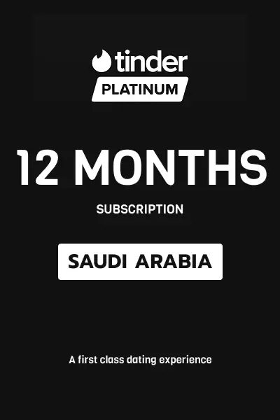 Tinder Platinum 12 Months Subscription (Saudi Arabia) - Digital Key