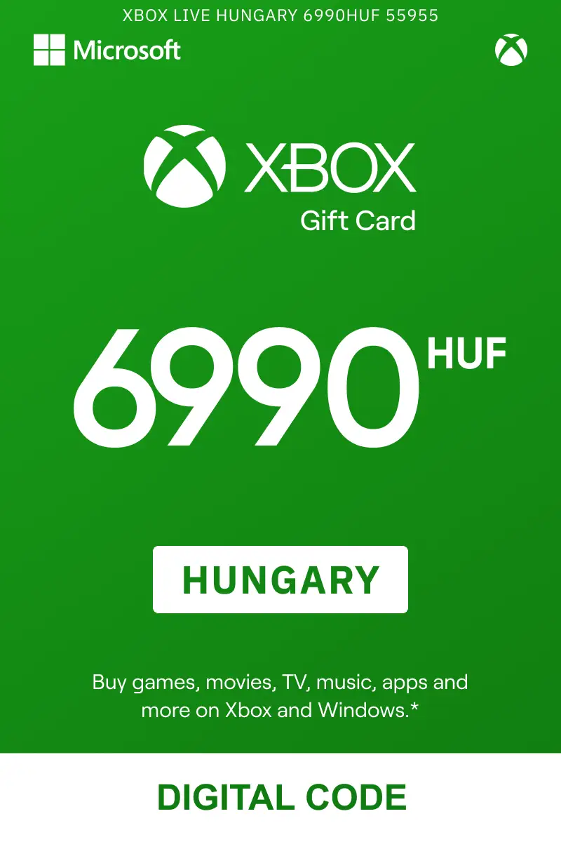 Xbox 6990 HUF Gift Card (Hungary) - Digital Key