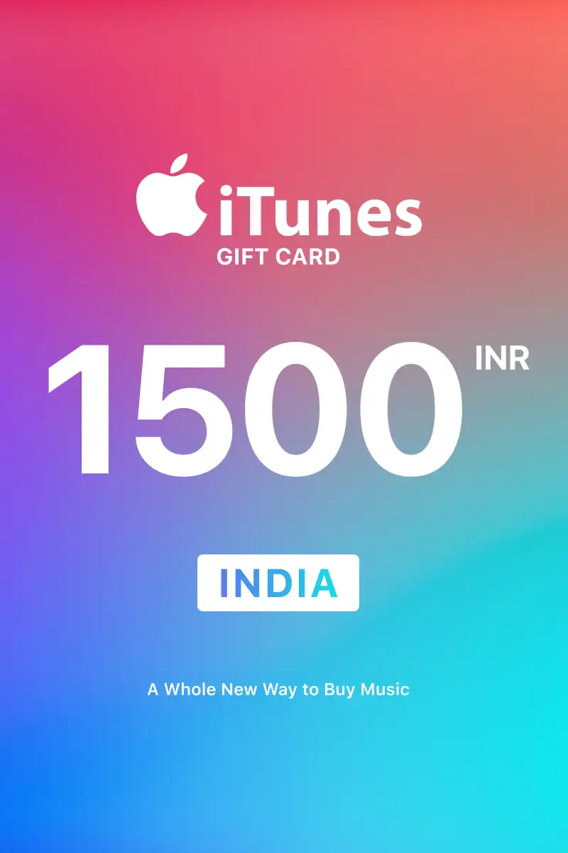 Apple iTunes 1500 INR Gift Card (India) - Digital Key