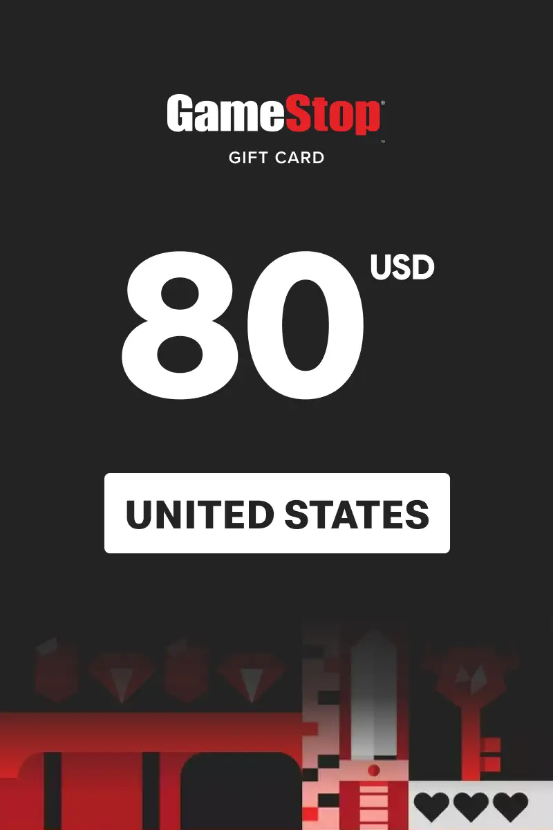 GameStop 80 USD Gift Card (United States) - Digital Key