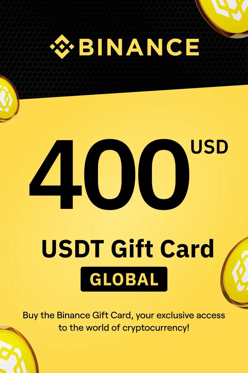 Buy Binance USDT 400 USD Gift Card Global Digital Key