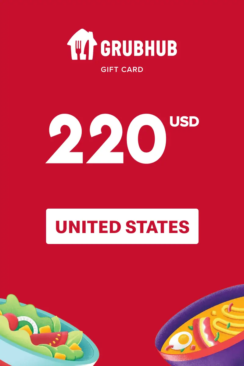 GrubHub 220 USD Gift Card (United States) - Digital Key