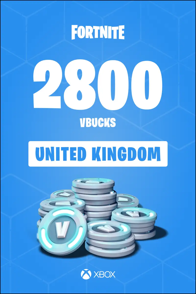 Fortnite - 2800 V-Bucks Card (United Kingdom) (Xbox One / Xbox Series X|S) - Xbox Live - Digital Key
