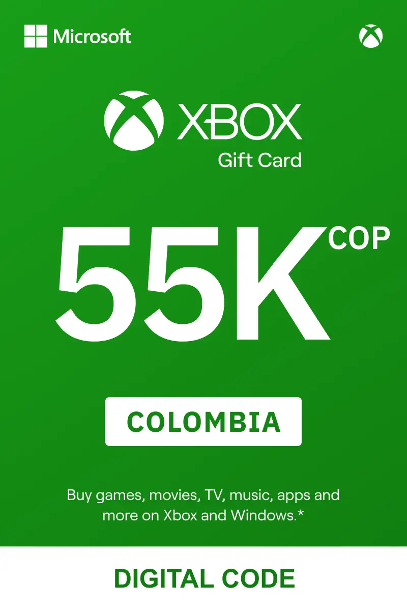 Xbox 55000 COP Gift Card (Colombia) - Digital Key