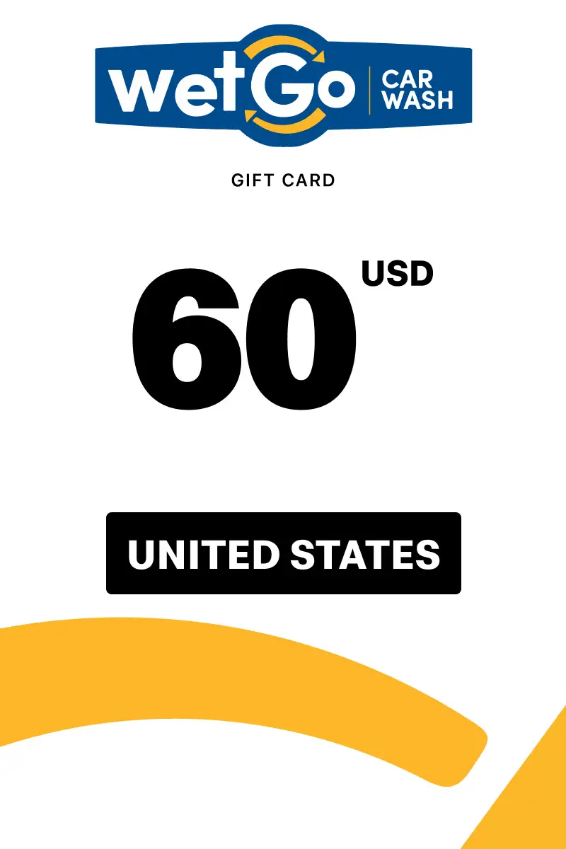 WetGo Car Wash 60 USD Gift Card (United States) - Digital Key