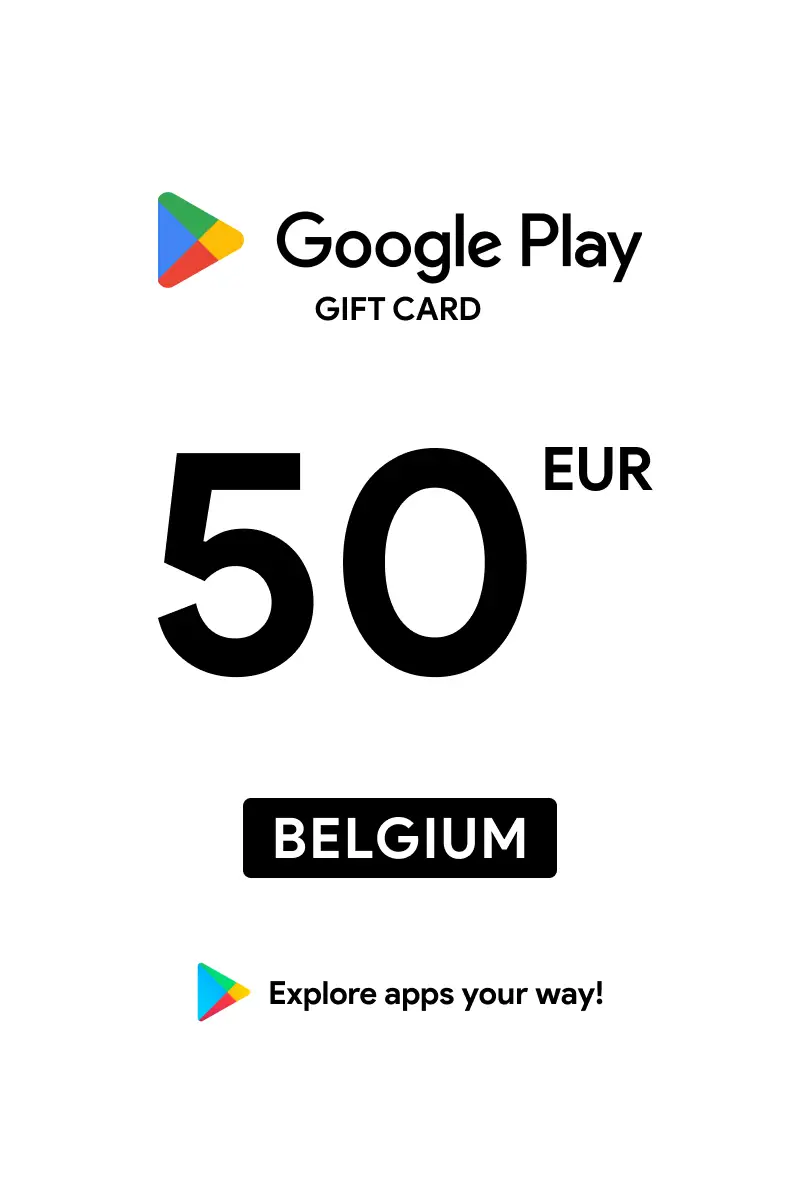 Google Play 50 EUR Gift Card (Belgium) - Digital Key