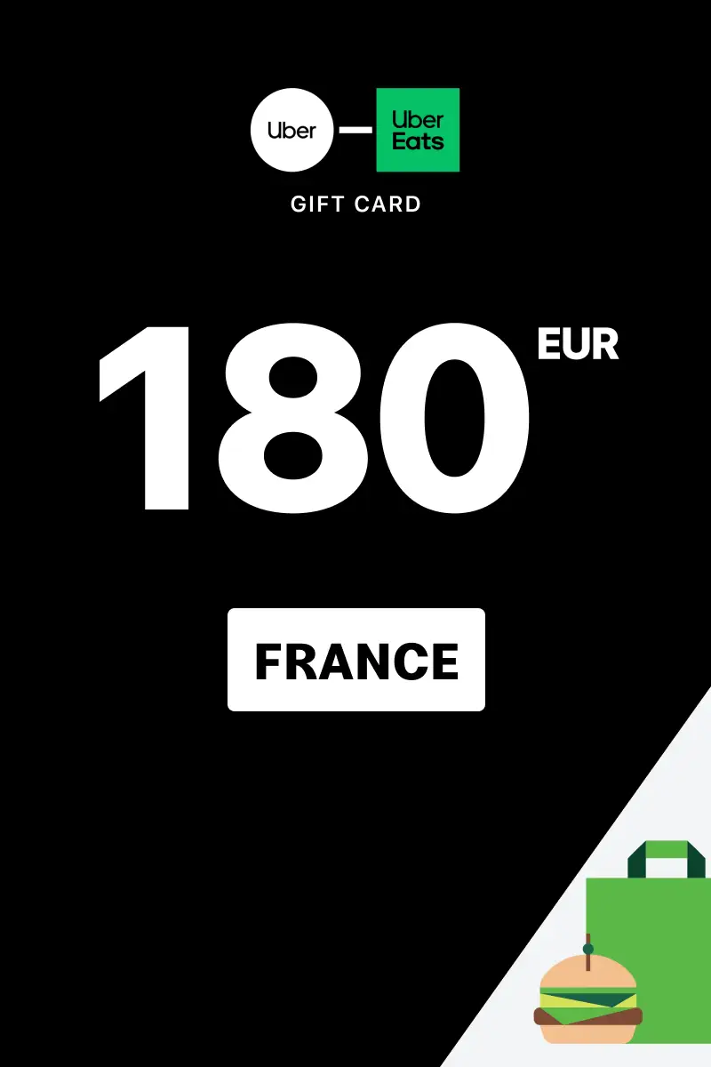 Uber Rides and Uber Eats 180 EUR Gift Card (France) - Digital Key
