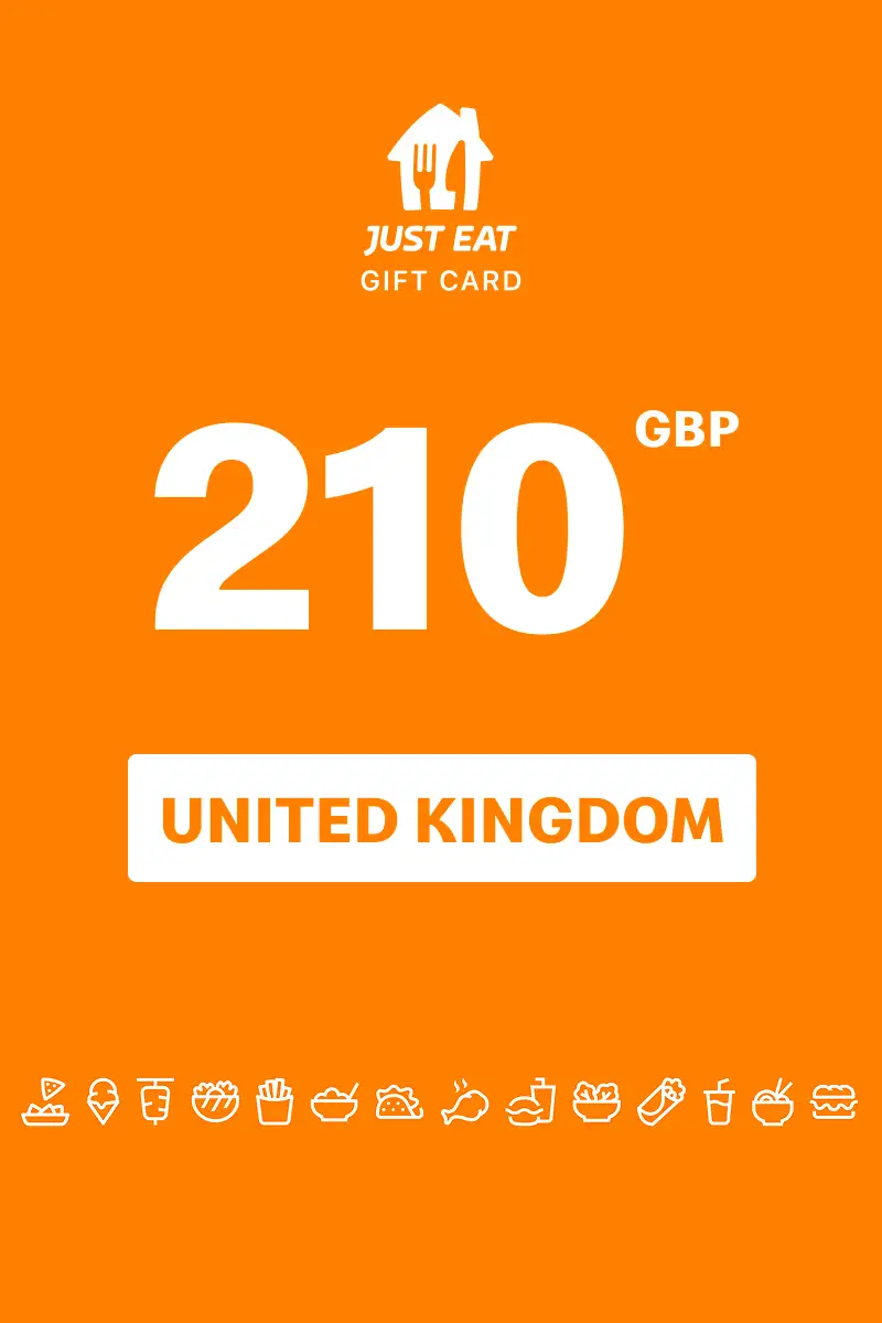 Just Eat 210 GBP Gift Card (United Kingdom) - Digital Key