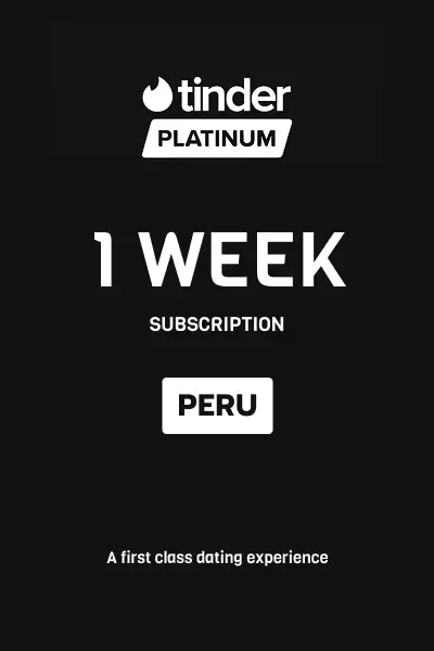 Tinder Platinum 1 Week Subscription (Peru) - Digital Key