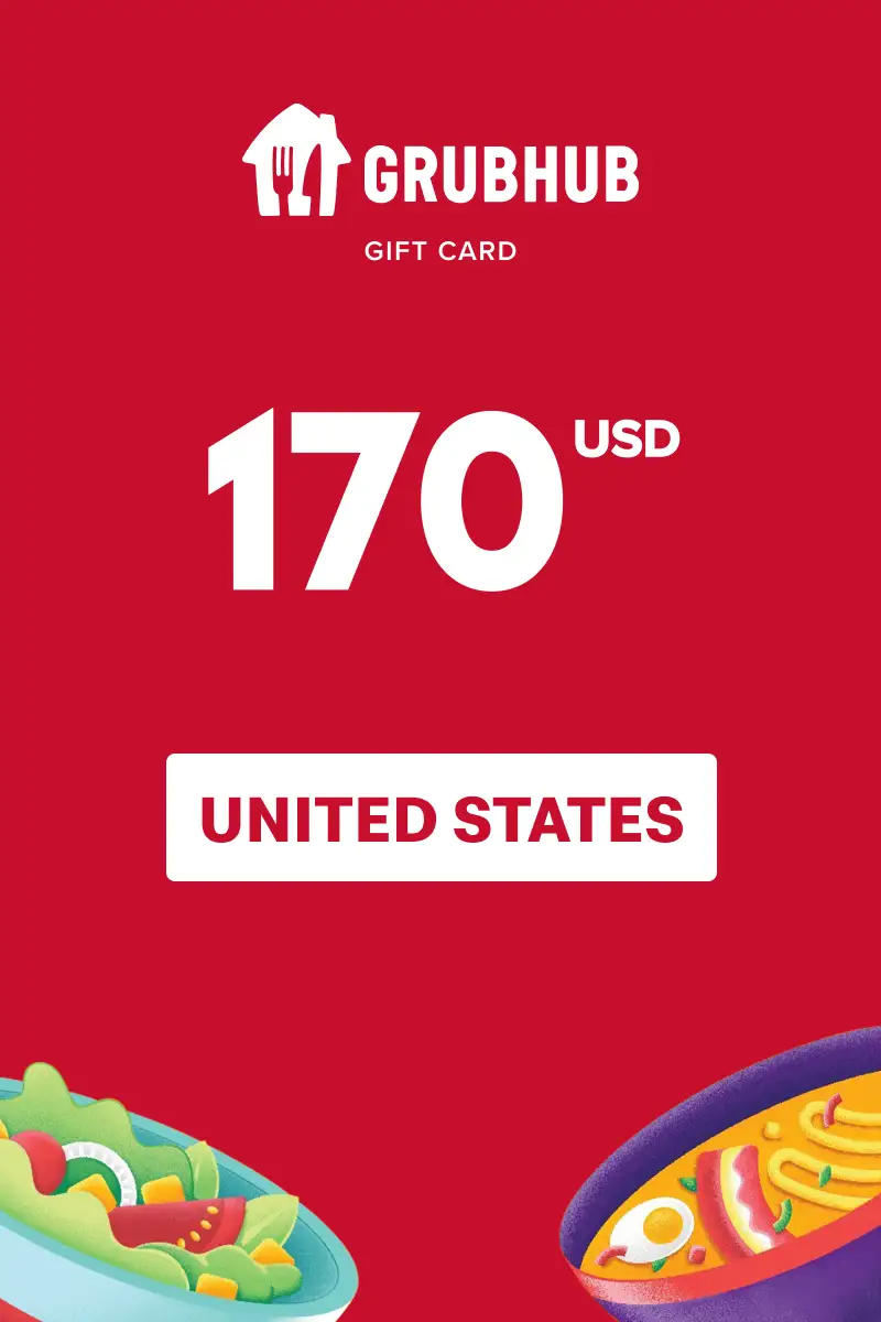 GrubHub 170 USD Gift Card (United States) - Digital Key