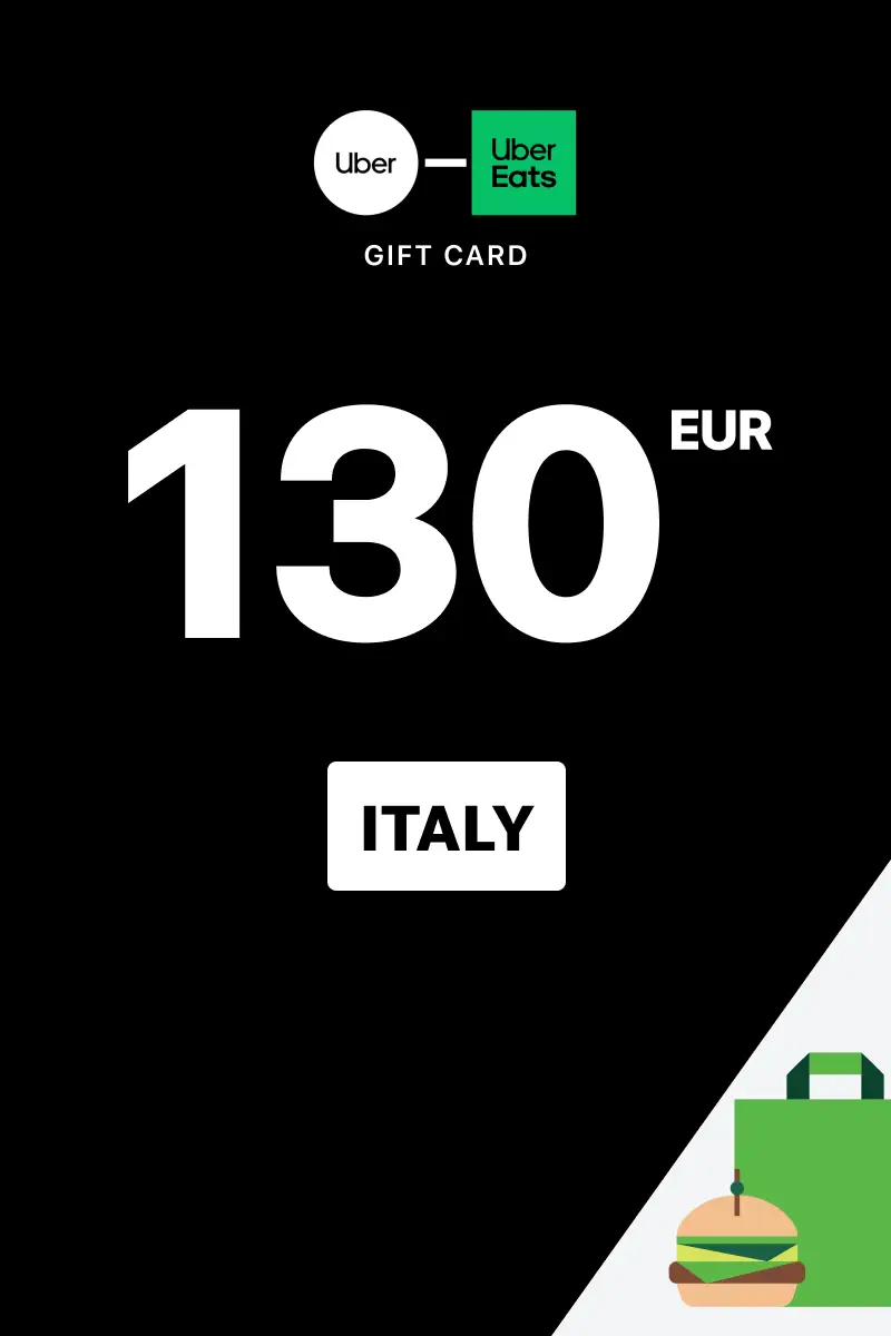Uber Rides and Uber Eats 130 EUR Gift Card (Italy) - Digital Key