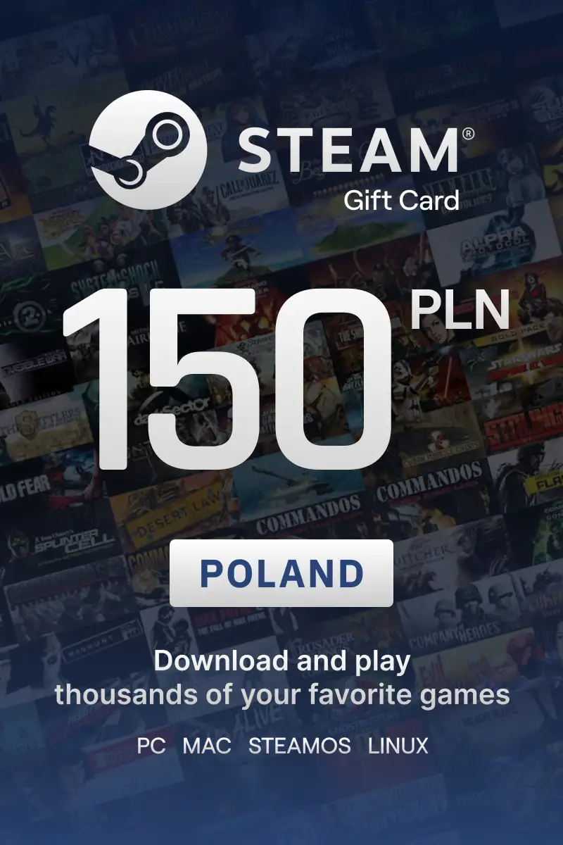 Steam Wallet 150 PLN Gift Card (Poland) - Digital Key
