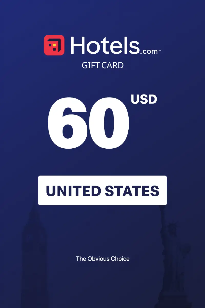 Hotels.com 60 USD Gift Card (United States) - Digital Key