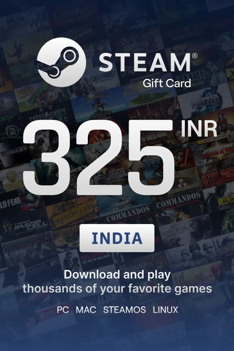 Steam Wallet 325 INR Gift Card (India) - Digital Key