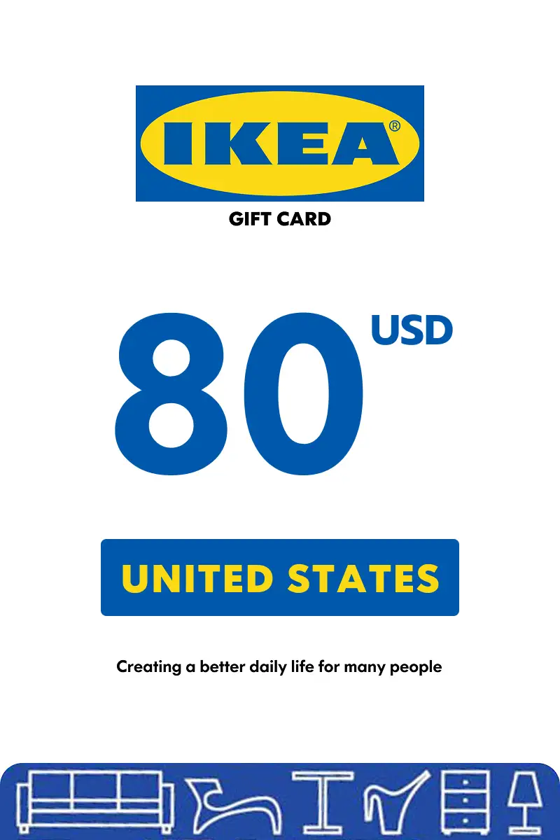 IKEA 80 USD Gift Card (United States) - Digital Key
