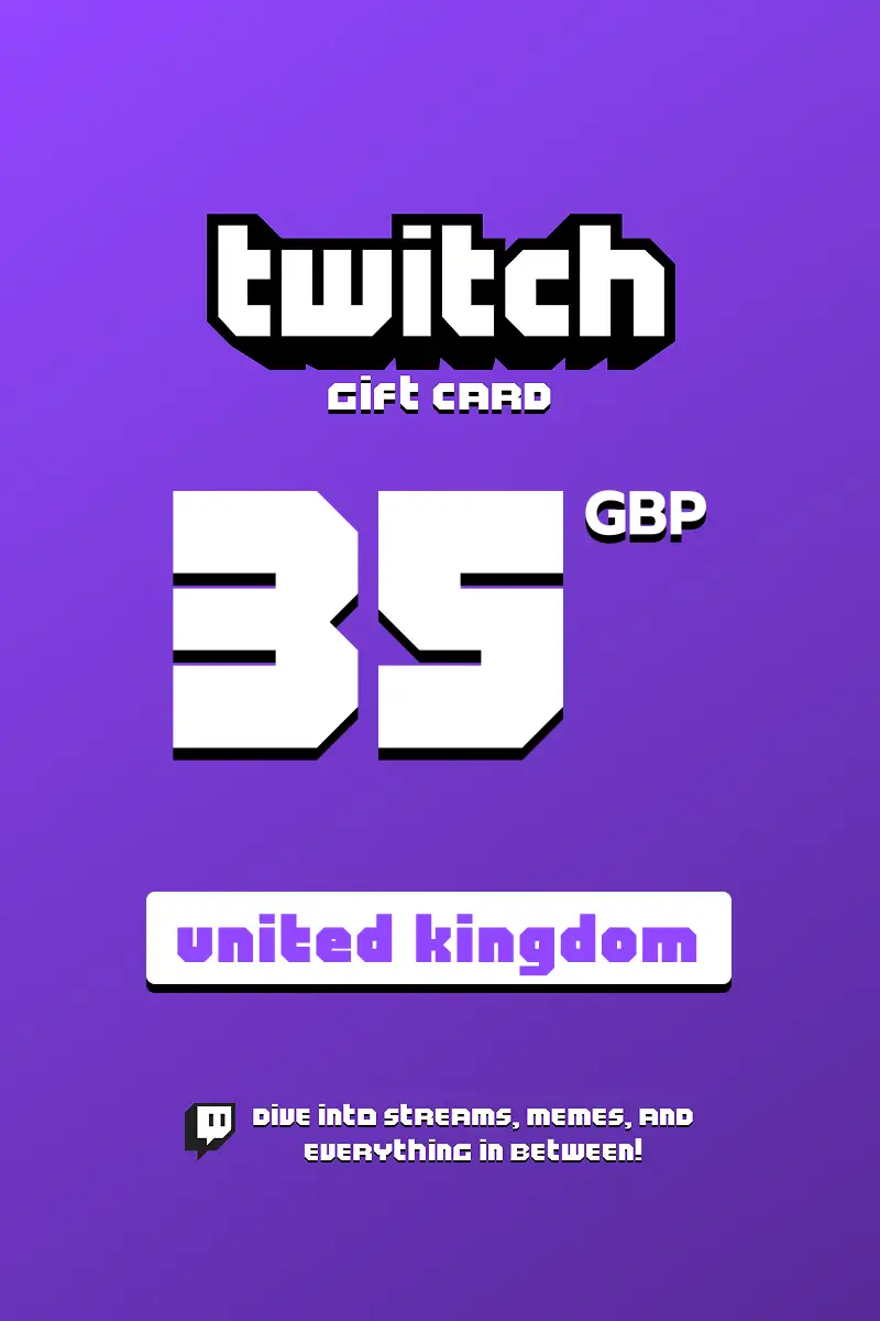 Twitch 35 GBP Gift Card (United Kingdom) - Digital Key