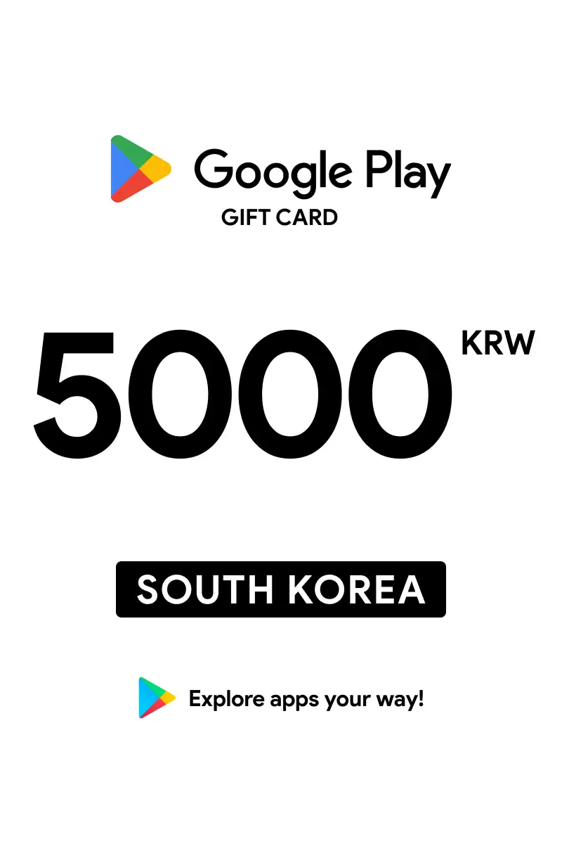 Google Play 5000 KRW Gift Card (South Korea) - Digital Key
