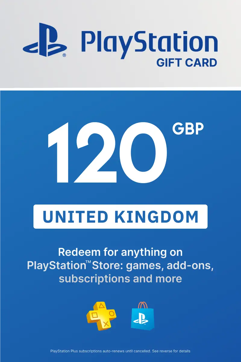 PlayStation Store 120 GBP Gift Card (United Kingdom) - Digital Key