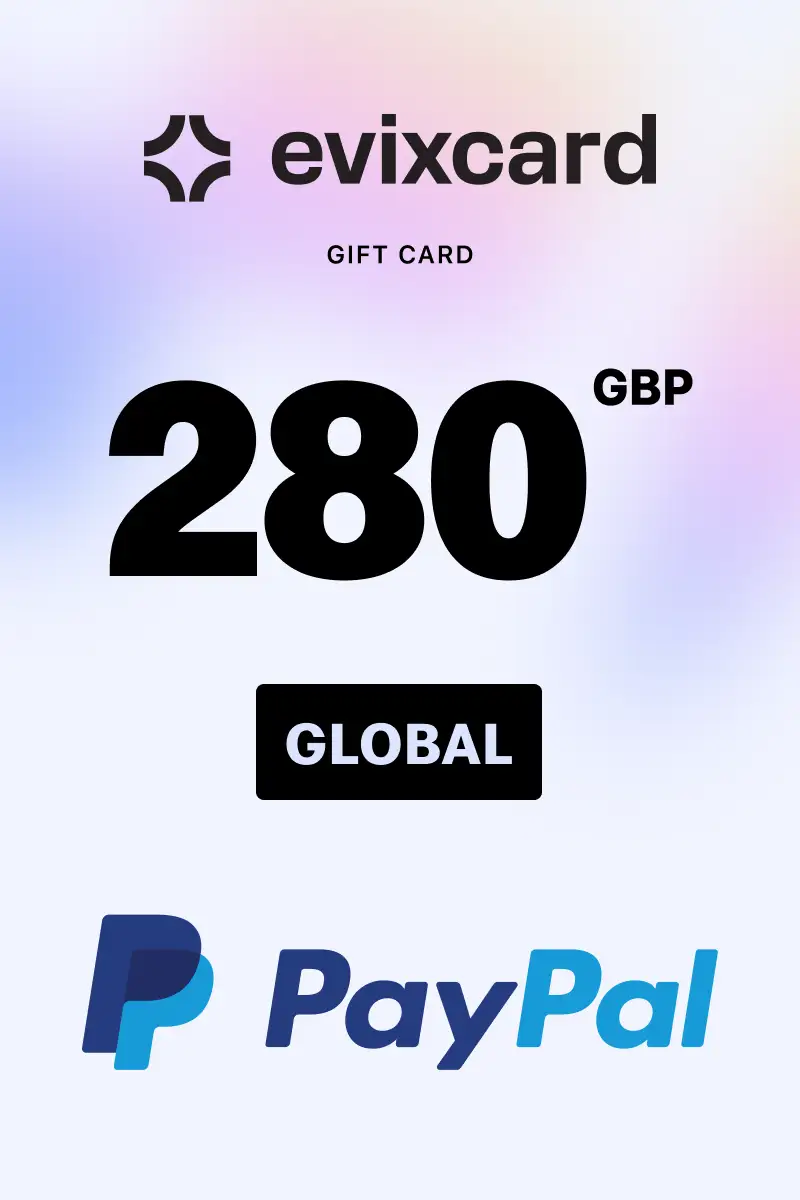 EvixCard PayPal 280 GBP Gift Card (Global) - Digital Key