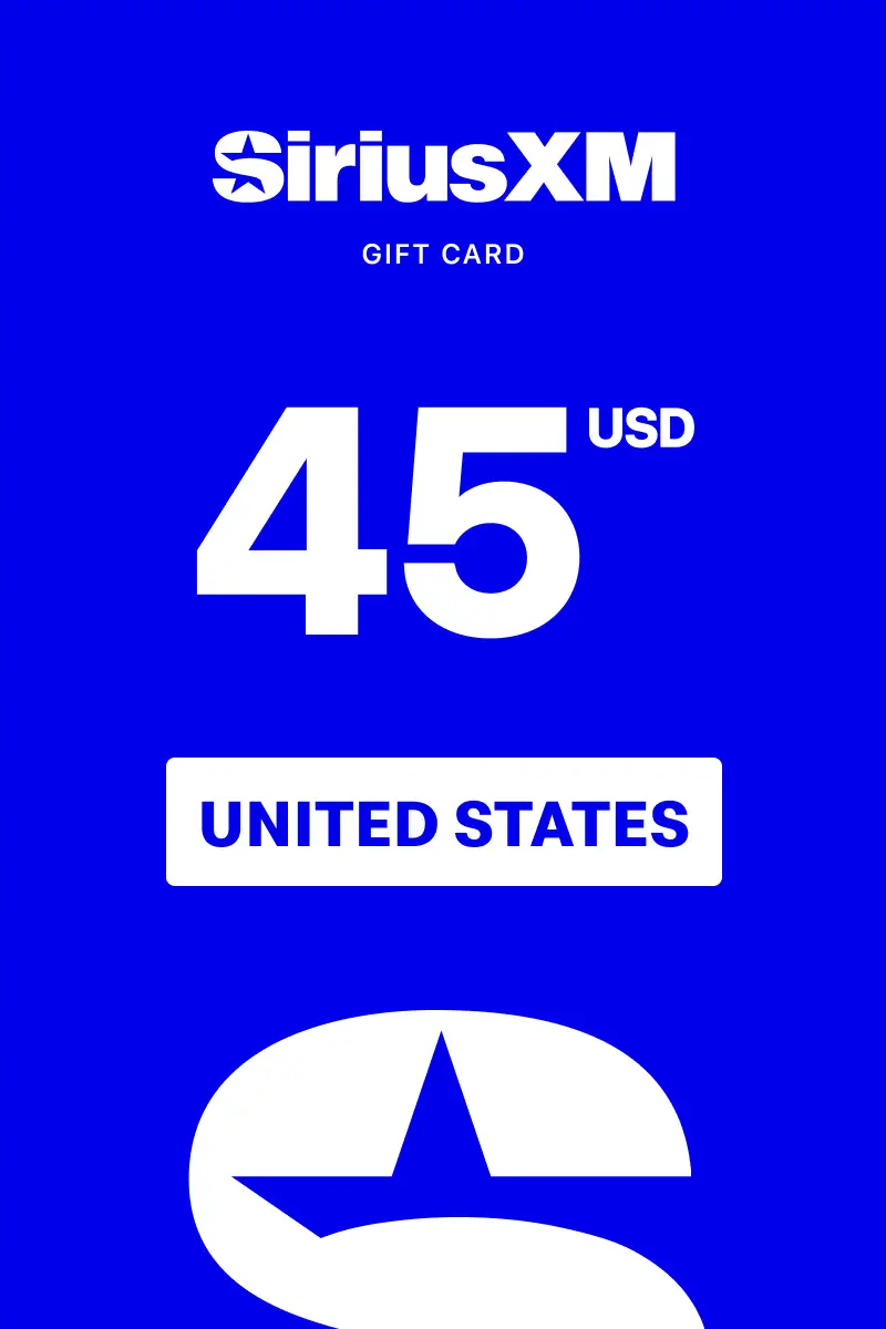 SiriusXM 45 USD Gift Card (United States) - Digital Key