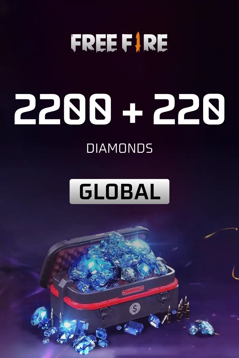 Garena Free Fire - 2200 + 220 Diamonds (Global) - Digital Key