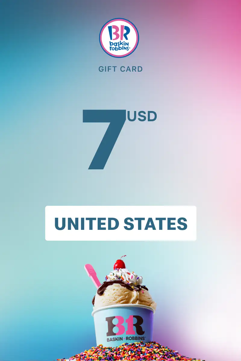 Baskin Robbins 7 USD Gift Card (United States) - Digital Key