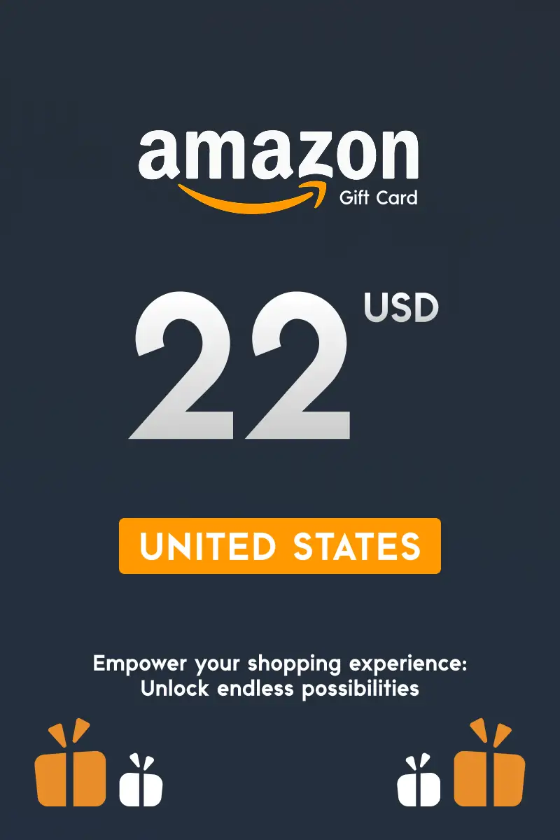 Amazon 22 USD Gift Card (United States) - Digital Key