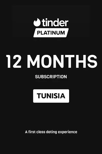 Tinder Platinum 12 Months Subscription (Tunisia) - Digital Key