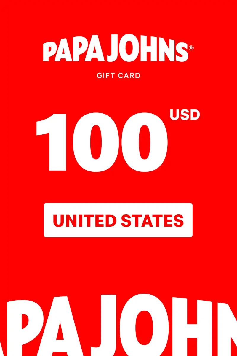 Papa John's 100 USD Gift Card (United States) - Digital Key