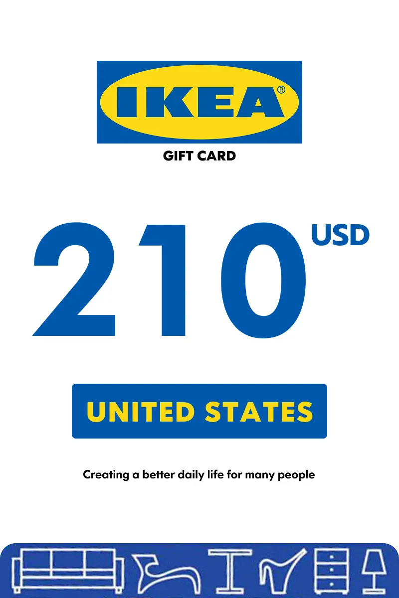 IKEA 210 USD Gift Card (United States) - Digital Key