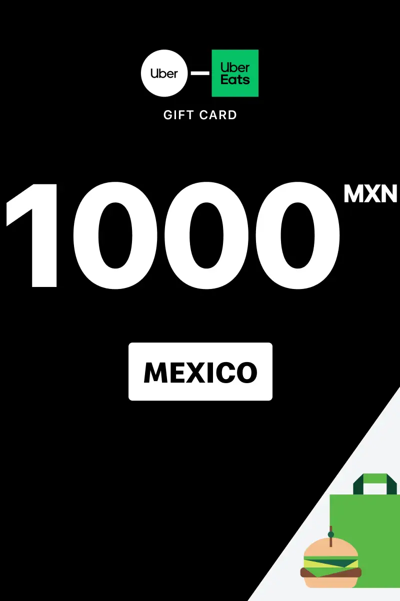 Uber Rides and Uber Eats 1000 MXN Gift Card (Mexico) - Digital Key