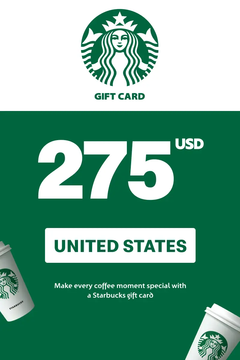 Starbucks 275 USD Gift Card (United States) - Digital Key